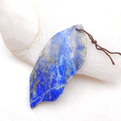 Natural Lapis Lazuli Pendant Bead 65x30x5mm, 16.5g