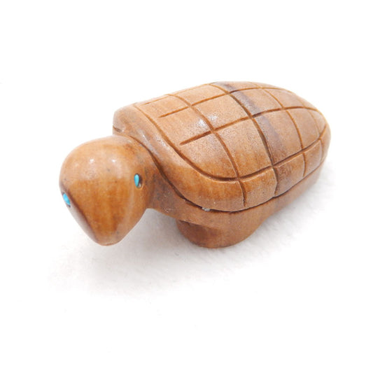 Ornement sculpté de tortue de pierre gemme de jaspe d'image, 60x33x20mm, 46g