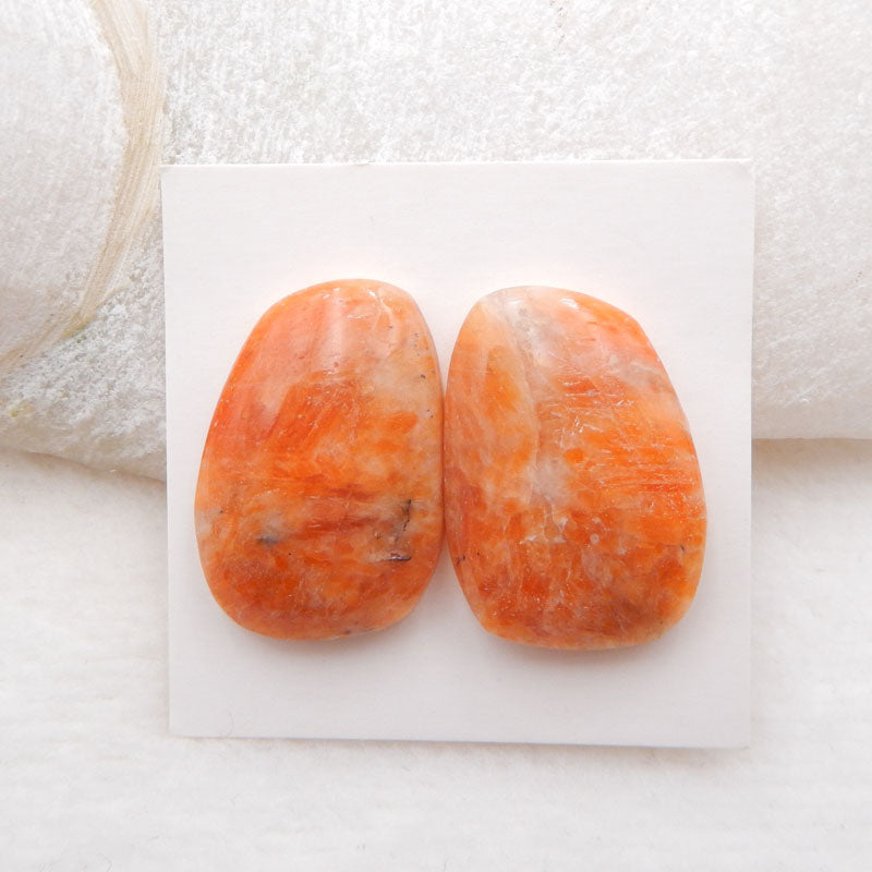 Natural Argentina Rhodochrosite Cabochons Paired 23X17X5mm, 7.6g