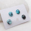 4 cabochons de pierres précieuses turquoise ovales naturelles, 10 x 8 x 4 mm, 2,9 g.