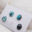 4 cabochons de pierres précieuses turquoise ovales naturelles, 10 x 8 x 4 mm, 2,9 g.