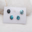 4 cabochons de pierres précieuses turquoise ovales naturelles, 10 x 8 x 4 mm, 2,9 g.