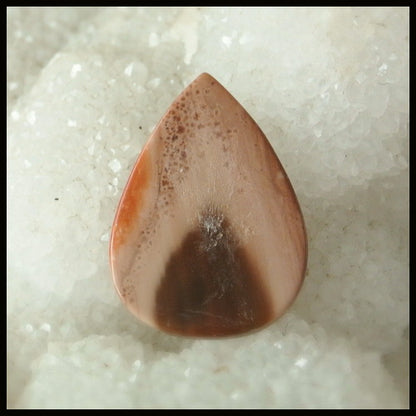 Natural Chohua Jasper Gemstone Cabochon, 27x20x6mm, 4.7g - MyGemGarden
