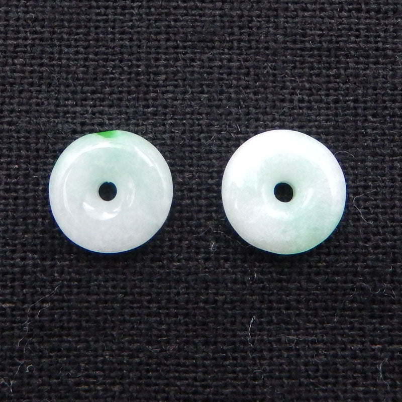1 paire de 10 mm, cordon de perles en forme de beignet, perles rondes en pierres précieuses à grand trou