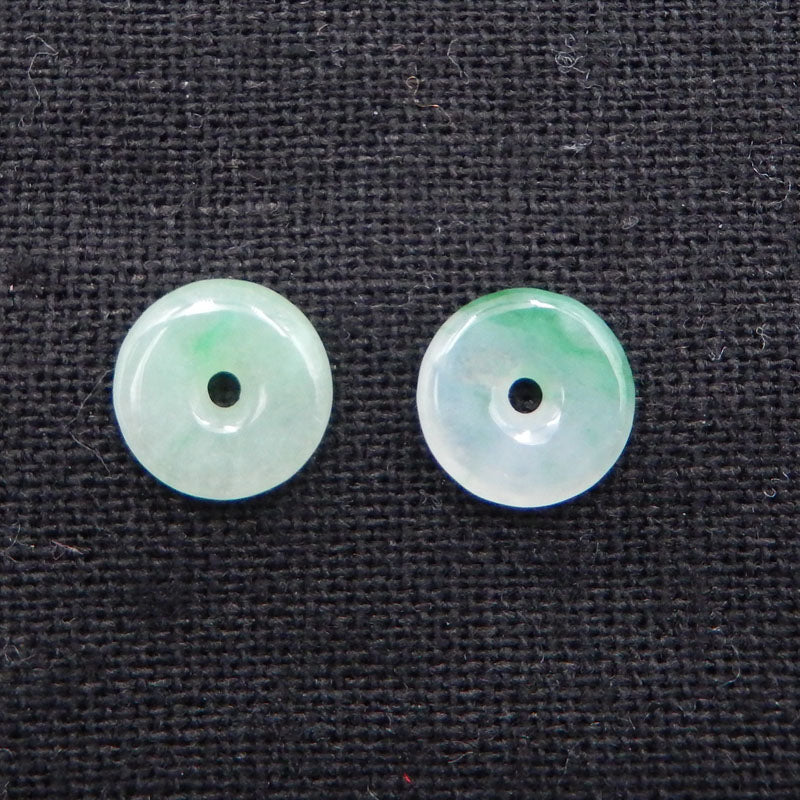 1 paire de 10 mm, cordon de perles en forme de beignet, perles rondes en pierres précieuses à grand trou