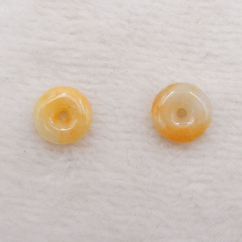 1 对 10 毫米，甜甜圈珠链，圆形 Rondelle 大孔宝石珠