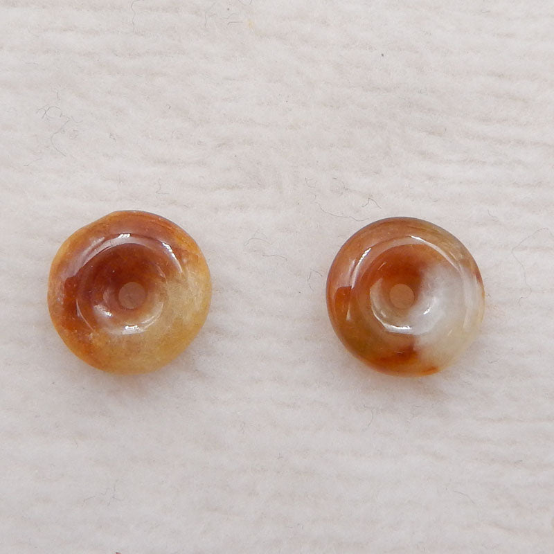 Natural Yellow Jade Earring Beads 10mm