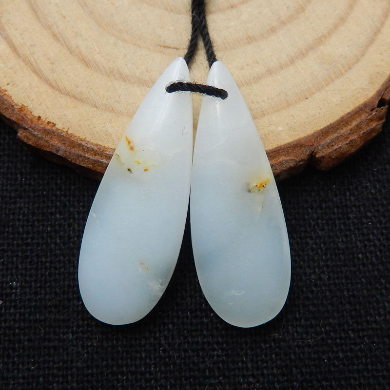 Opal Teardrop Earrings Stone Pair, stone for earrings making, 30x11x4mm, 3.1g - MyGemGarden