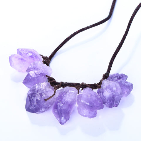 Beautiful Amethyst Gemstone Jewelry Pendants, 30.5g 48cm - MyGemGarden