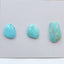 3 PCS Natural Turquoise Flatback Gemstone Cabochon, 19x11x5mm, 13x10x4mm, 3.8g - MyGemGarden