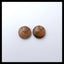 2 Pairs Multi-Color Picasso Jasper 16mm round cabochons, 16x16x4mm, 16x16x5mm, 8.2g - MyGemGarden