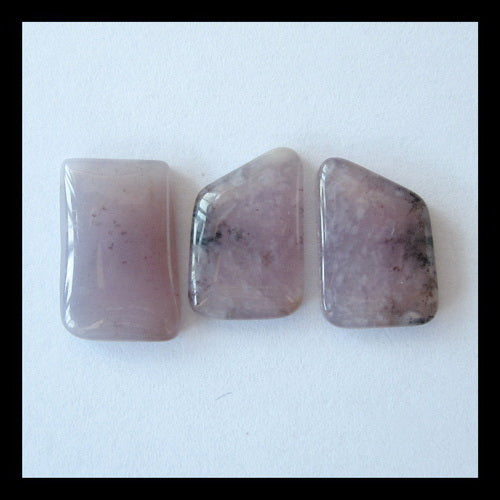 3 PCS Purple Agate Cabochon 13x9x3mm,2.5g - MyGemGarden
