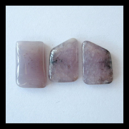 3 PCS Purple Agate Cabochon 13x9x3mm,2.5g - MyGemGarden