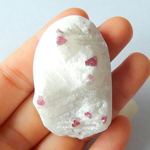 Ruby Gemstone Natural Pendant Bead, 48x31x18mm, 40.5g - MyGemGarden