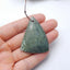 Natural Moss agate Drilled Gemstone Pendant Bead, 45x35x7mm, 13.4g - MyGemGarden