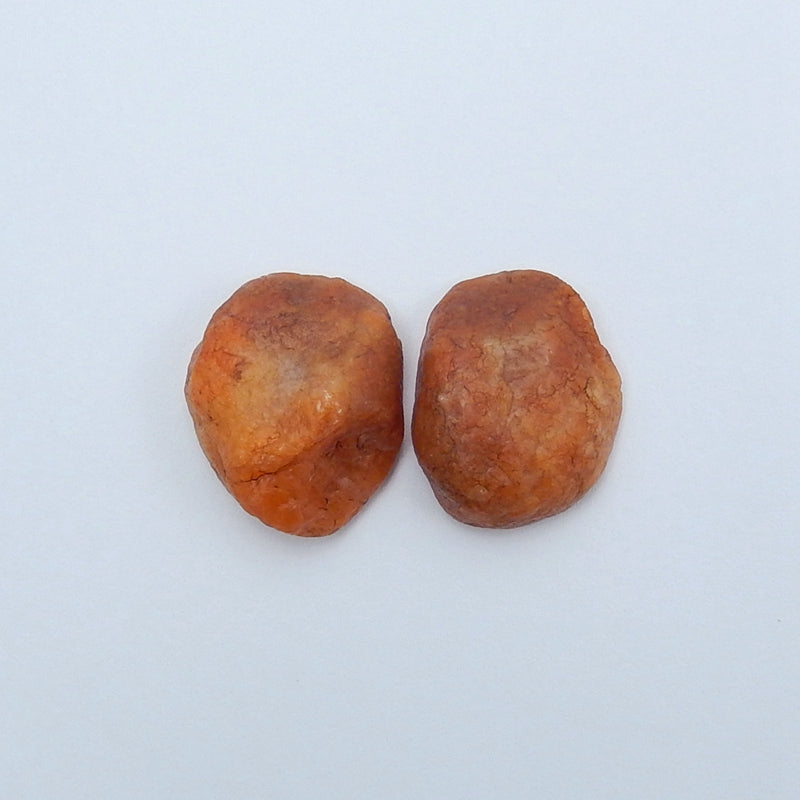 1Pairs Red Agate Gemstone Cabochon Pair, 20x17x8mm, 7.7g - MyGemGarden