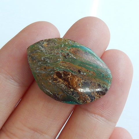 Natural blue opal Gemstone Cabochon, 26x18x4mm, 2.8g - MyGemGarden