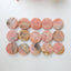 15 pcs Argentina Rhodochrosite Round Gemstone Cabochons, 12x5mm, 12x3mm, 19.3g - MyGemGarden
