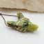 Handmade Serpentine Carved Wolf Head Pendant Bead, 38x25x12mm, 11g - MyGemGarden