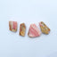 4 pcs Natural Argentina Rhodochrosite Gemstone Cabochons, 19x8x6mm, 19x19x5mm, 10.8g - MyGemGarden