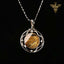 Natural Gold Rutilated Quartz Pendant,925 Sterling Silver