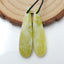 Serpentine Teardrop Earrings Stone Pair, stone for earrings making, 35x9x4mm, 3.8g - MyGemGarden
