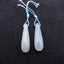 Natural White Agate Earring Beads 29X9mm, 5.7g