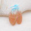 Natural Heliolite Sunstone Earring Beads 21x10x4mm, 3.1g