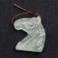 Natural Fluorite Carved horse head Pendant Bead 33X25X9mm, 16.8g