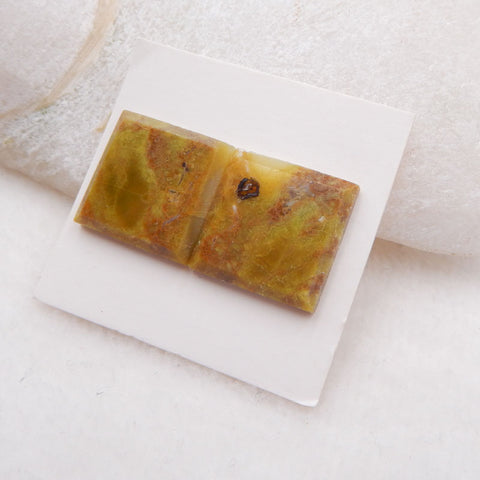 Natural Mushroom Jasper Cabochons Paired 17X3mm, 4.1g