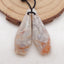 Natrual Stone Earrings Making Crazy Lace Agate Earrings Stone Pair, 31x12x4.5mm, 4.5g
