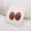 Natural Red Creek Jasper Cabochons Paired 17X11X3mm, 2.4g