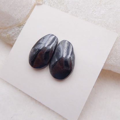 Natural Sugilite Cabochons Paired 16X10X4mm, 3.6g