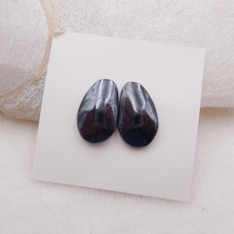 Natural Sugilite Cabochons Paired 16X10X4mm, 3.6g