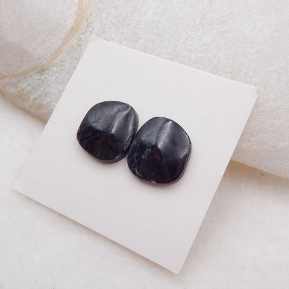 Natural Sugilite Cabochons Paired 13X12X3mm, 2.6g
