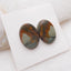 Natural Biggs Jasper Cabochons Paired 18X13X4mm, 3.8g