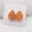 Natural Raw Golden Crystal Cabochons Paired 17x13x6mm, 4.7g