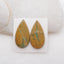 Natural Green Opal Cabochons Paired 32X17X3mm, 7.0g