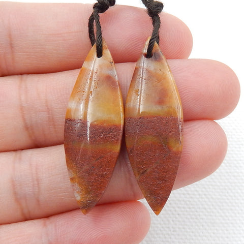 Natural Amazonite Marquise Earrings Pair, stone for Earrings making, 34x11x4mm, 4.5g - MyGemGarden