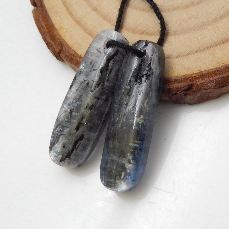 Blue Kyanite Earrings Stone Pair, stone for earrings making, 25x8x5mm, 5g - MyGemGarden