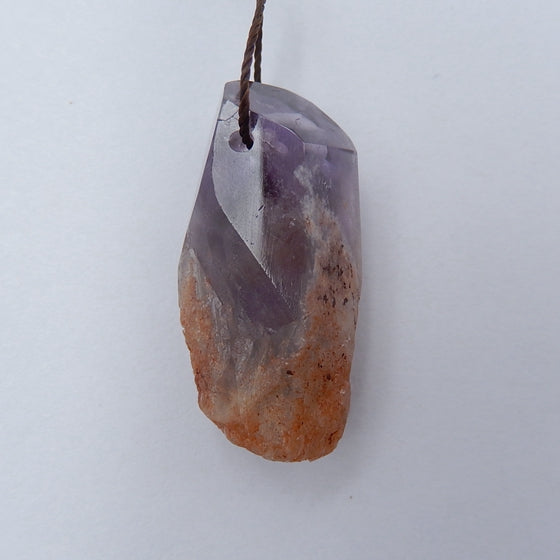 Amethyst Gemstone Natural Pendant Bead, 35x16x14mm, 12g - MyGemGarden