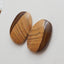 Natural Us Biggs Jasper Gemstone Cabochons pair, 14x10x2mm, 1.2g - MyGemGarden