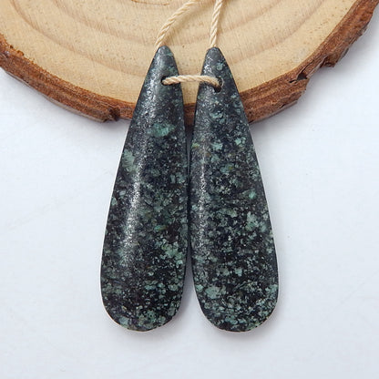 Natural African Turquoise Teardrop Earrings Pair, stone for Earrings making, 39x11x5mm, 7.2g - MyGemGarden