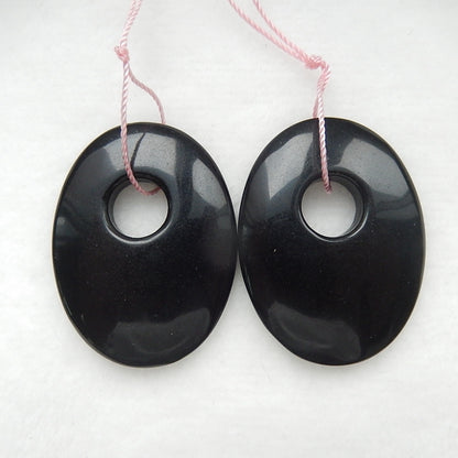 Beautiful Obsidian Earrings Pair for Women 30x40x6mm,19.06g - MyGemGarden