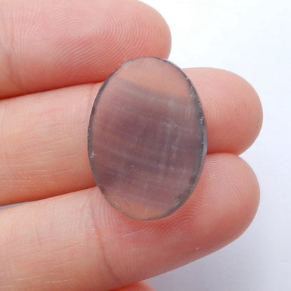 Natural fluorite oval gemstone cabochon, 20x5x4mm, 2.8g - MyGemGarden