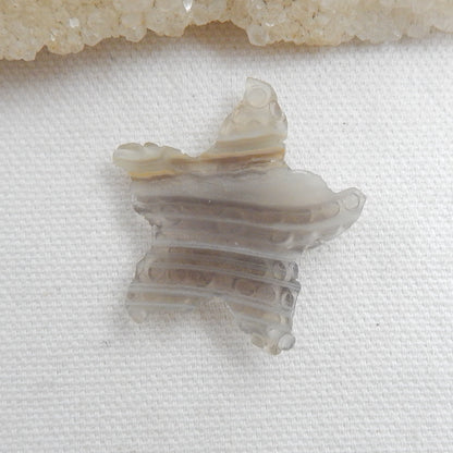 Carved starfish Natural Arborization Opal pendant Bead, stone for Pendant making, 24x11x4mm, 2.9g - MyGemGarden