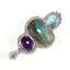 Sterling Silver 925 With Blue opal, Sugilite and larimar  Gemstone Pendant, Gorgeous Pendant, 11.9g - MyGemGarden