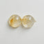 2 pcs Natural Gold Rutilated Quartz Round Gemstone Cabochons, 8x4mm, 1.3g - MyGemGarden