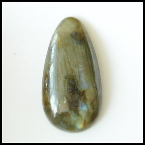 Natural Labradorite Gemstone Cabochon 42x22x7mm,12.35g - MyGemGarden