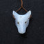 Handmade Blue Lace Agate Carved Wolf Head Pendant Stone, 30x23x12mm, 8.7g - MyGemGarden